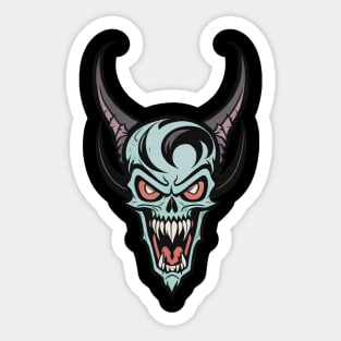 Blue demon red eyes Sticker